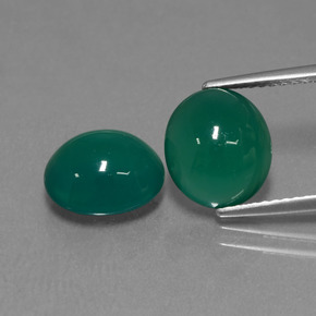 Achetez naturel 6,00ct vert agate gems, coupe ovale, en provenance inde chez gemselect. en stock, livraison internationale!