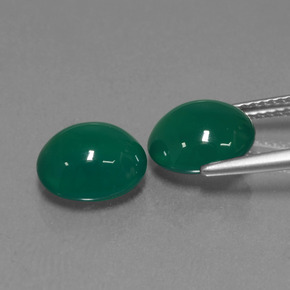 Achetez naturel 6,00ct vert agate gems, coupe ovale, en provenance inde chez gemselect. en stock, livraison internationale!