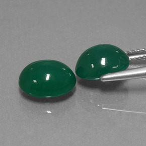 Achetez naturel 5,94ct vert agate gems, coupe ovale, en provenance inde chez gemselect. en stock, livraison internationale!