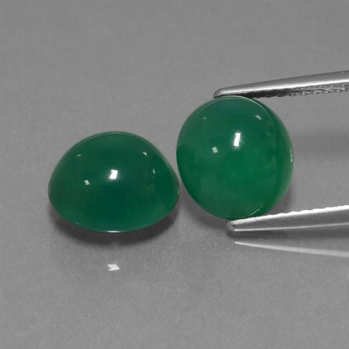 Achetez naturel 6,87ct vert agate gems, coupe ovale, en provenance inde chez gemselect. en stock, livraison internationale!