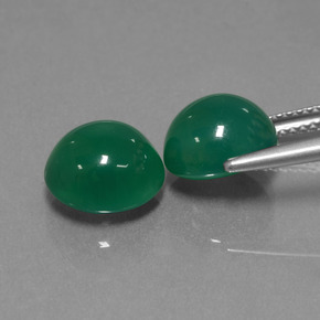 Achetez naturel 6,87ct vert agate gems, coupe ovale, en provenance inde chez gemselect. en stock, livraison internationale!