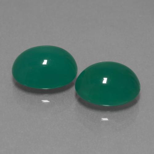 Achetez naturel 6,14ct vert agate gems, coupe ovale, en provenance inde chez gemselect. en stock, livraison internationale!