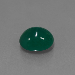 Agate vert naturelle coupe ovale, 2,81 ct, translucide