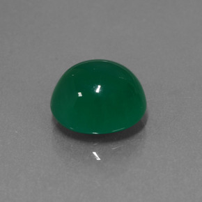Agate vert naturelle coupe ovale, 3,60 ct, translucide