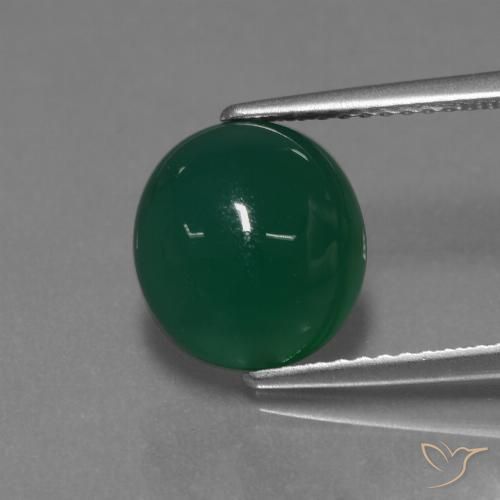 3.35ct Naturel Vert Agate, ovale, Translucide