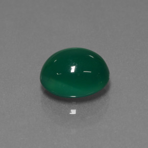 Agate vert naturelle coupe ovale, 3,01 ct, translucide