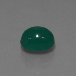 Agate Vert naturelle Coupe ovale, 2.95 ct, Translucide