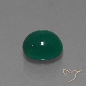 Agate Vert moyen naturelle ovale, 3.60 ct, Translucide