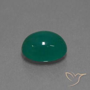 Agate Vert moyen naturelle ovale, 3.50 ct, Translucide