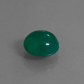 Agate Vert naturelle Coupe ovale, 2.80 ct, Translucide