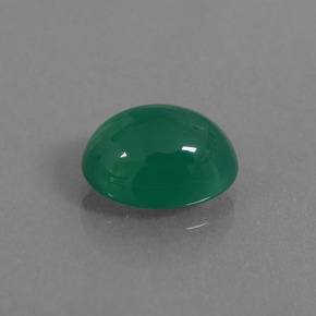 Agate Forêt verte naturelle Coupe ovale, 3.53 ct, Translucide
