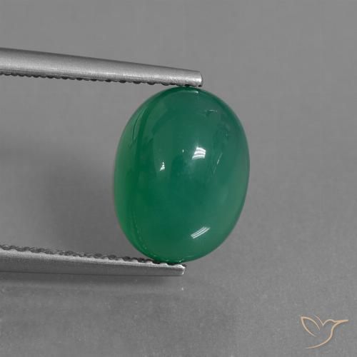 3.28ct Naturel Vert pin Agate, ovale, Translucide