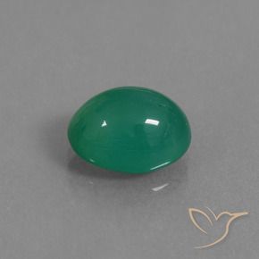 Agate Vert pin naturelle ovale, 3.28 ct, Translucide