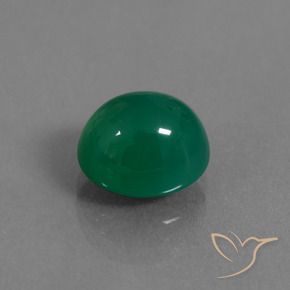 Agate Vert moyen naturelle ovale, 3.95 ct, Translucide