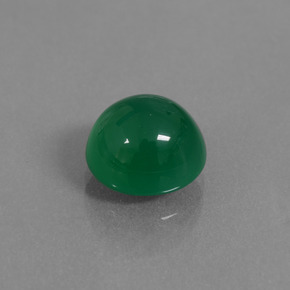 Agate Vert moyen naturelle Coupe ovale, 3.40 ct, Translucide