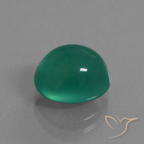 Agate Vert pin naturelle ovale, 3.76 ct, Translucide