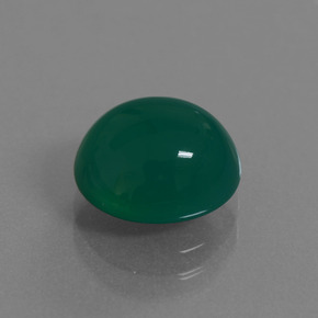 Agate Vert naturelle Coupe ovale, 3.48 ct, Translucide