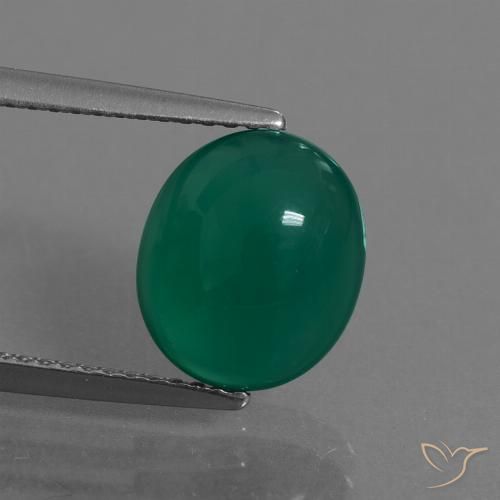 3.19ct Naturel Vert pin Agate, ovale, Translucide