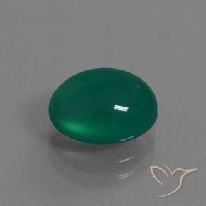 Agate Vert pin naturelle ovale, 3.19 ct, Translucide