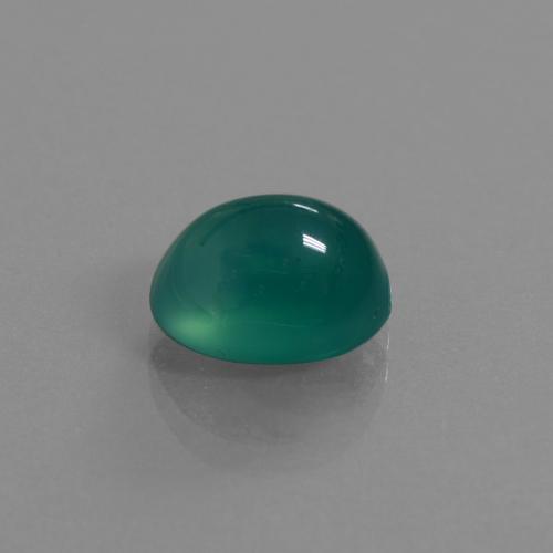 Agate Vert naturelle Coupe ovale, 3.14 ct, Translucide