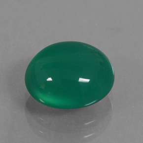 Agate Vert naturelle Coupe ovale, 2.73 ct, Translucide