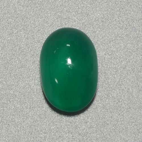 Agate Vert pin naturelle Coupe ovale, 2.87 ct, Translucide