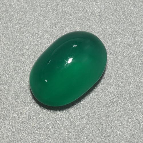 Agate Vert pin naturelle Coupe ovale, 2.87 ct, Translucide