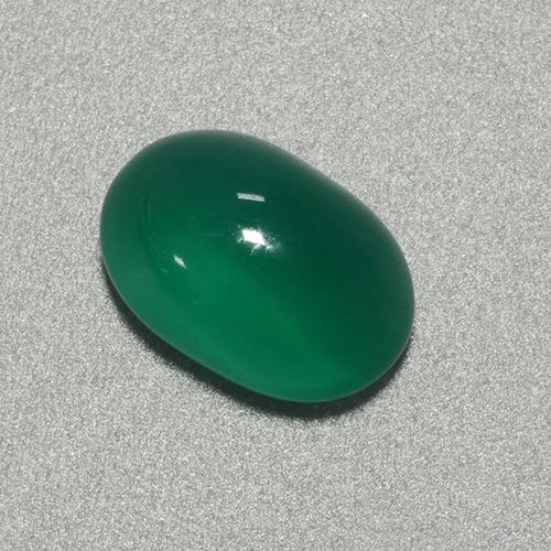 Agate Vert pin naturelle Coupe ovale, 2.87 ct, Translucide