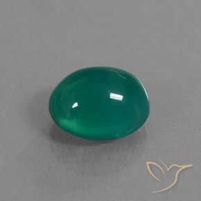Agate Vert moyen naturelle ovale, 3.30 ct, Translucide