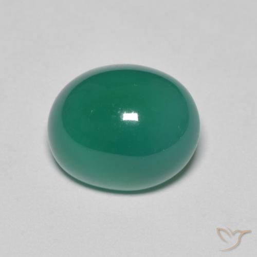 3.50ct Naturel Vert moyen Agate, ovale, Translucide