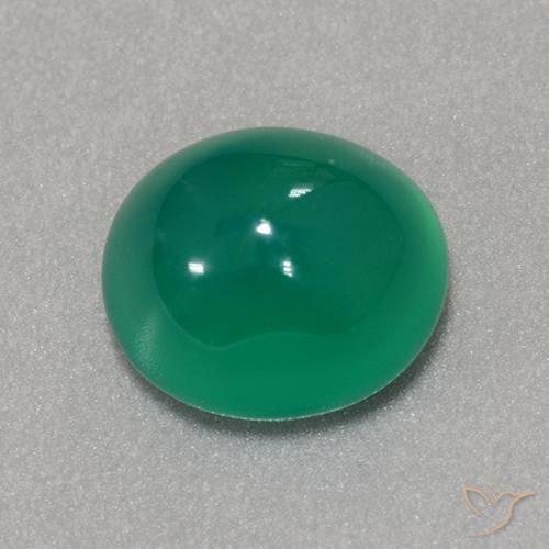 3.20ct Naturel Vert moyen Agate, ovale, Translucide