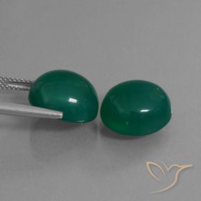 Achetez naturel 16,71ct vert agate gems, coupe ovale, en provenance inde chez gemselect. en stock, livraison internationale!