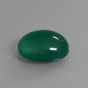 Agate vert naturelle coupe ovale, 7,02 ct, translucide