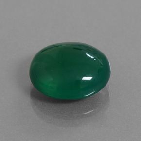 Agate vert naturelle coupe ovale, 8,32 ct, translucide