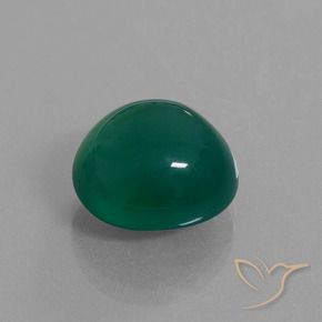 Agate Vert moyen naturelle ovale, 9.19 ct, Translucide