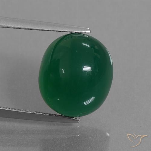 8.78ct Naturel Vert jaunâtre Agate, ovale, Translucide