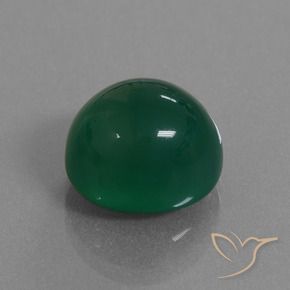 Agate Vert jaunâtre naturelle ovale, 8.78 ct, Translucide