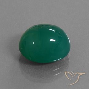 Agate Vert naturelle ovale, 8.50 ct, Translucide
