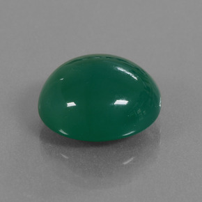 Agate vert naturelle coupe ovale, 8,22 ct, translucide