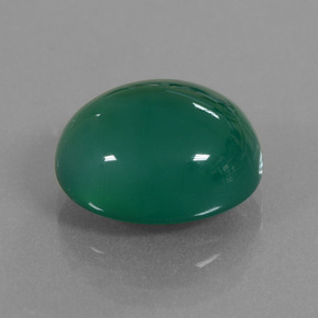 Agate vert naturelle coupe ovale, 10,07 ct, translucide