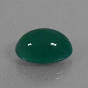 Agate vert naturelle coupe ovale, 10,63 ct, translucide