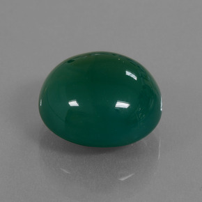 Agate Vert naturelle Coupe ovale, 13.14 ct, Translucide