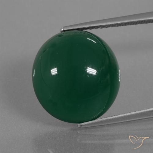Agate Vert jaunâtre naturelle Coupe ovale, 11.22 ct, Translucide