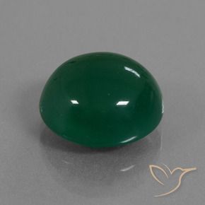 Agate Vert jaunâtre naturelle Coupe ovale, 11.22 ct, Translucide