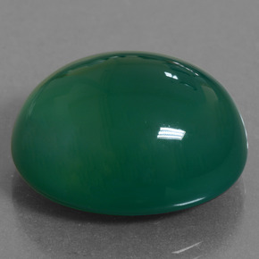 Agate vert naturelle coupe ovale, 35,01 ct, translucide