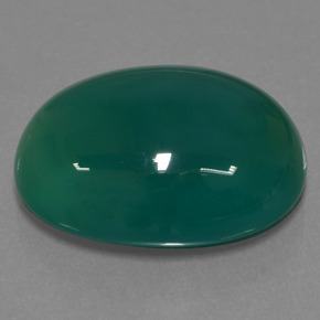 Agate vert naturelle coupe ovale, 23,14 ct, translucide