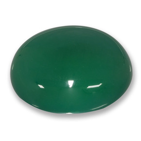 Agate Vert jaunâtre naturelle Coupe ovale, 73.25 ct, Translucide