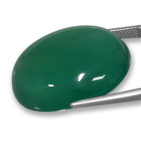 Agate Vert jaunâtre naturelle Coupe ovale, 73.25 ct, Translucide