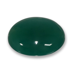 Agate vert naturelle coupe ovale, 42,59 ct, translucide