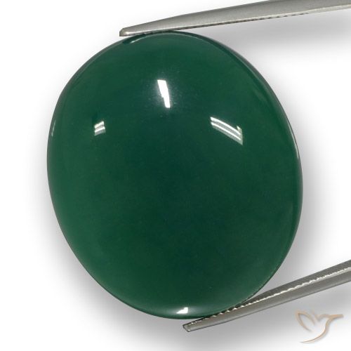 66.48ct Naturel Vert moyen Agate, ovale, Translucide